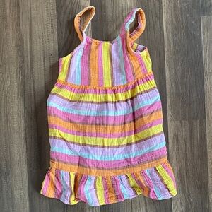 Colorful Striped Kids Dress